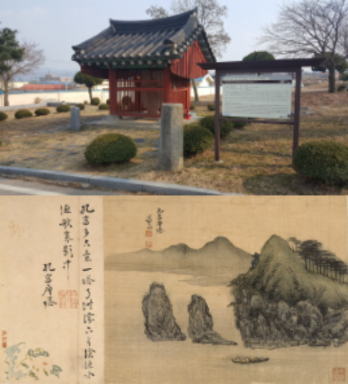 (위) 충남 예산군 이성만 형제 효제비 / (아래) 정선 필 경교명승첩 '공암층탑' / 사진=국립한글박물관 제공