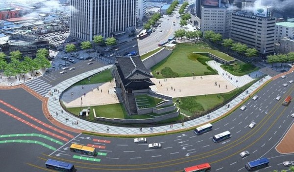 횡단보도 공사 후 (사진=문화재청 제공)