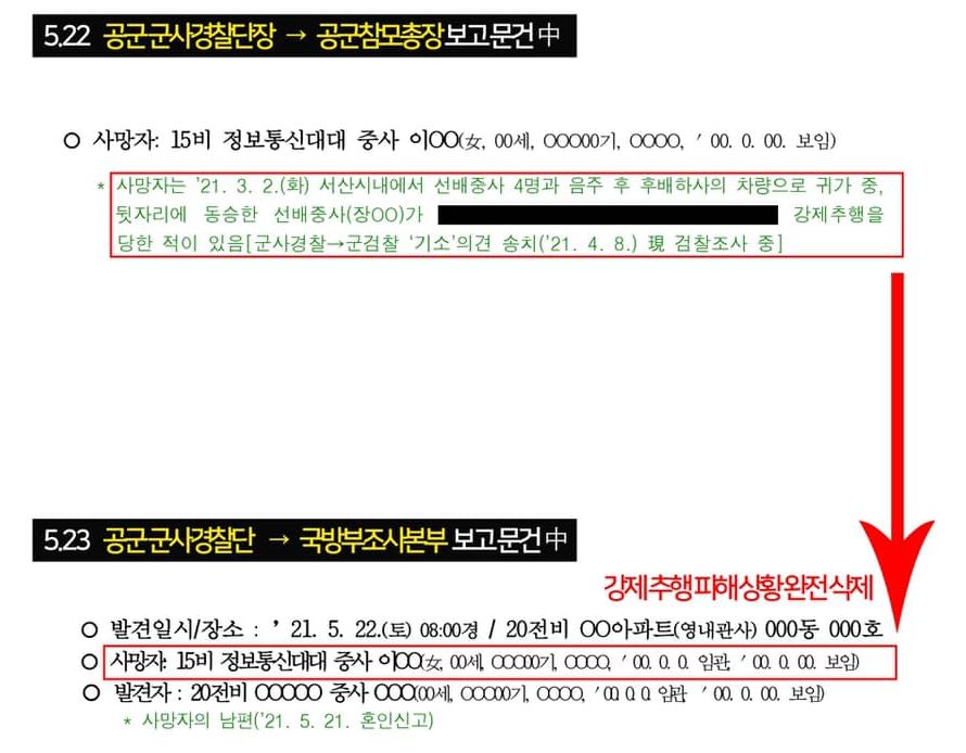 누락된 공군 보고 문건 ①