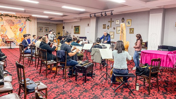 임선혜, 키어런카럴, 앙상블오푸스의 그 남자, 그 여자 이야기 리허설 장면/사진=오푸스