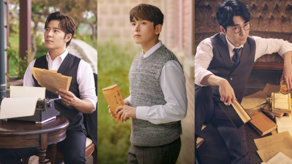 왼쪽부터 뮤지컬 '팬레터' ‘김해진’ 이규형 – ‘정세훈’ 려욱 – ‘이윤’ 박정표/사진=라이브㈜ 제공