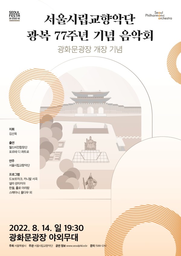 서울시립교향악단 광복 77주년 기념 음악회 포스터