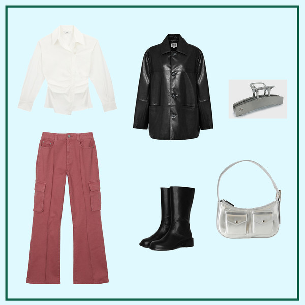 레더 자켓을 활용한 트렌디한 핑크 포인트 룩 / 사진=마리떼프랑소와저버, 레이브, 아티드, 누스, 아워덴티티, 장폴클라리쎄 제공