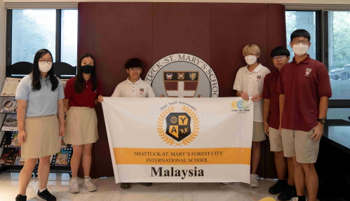 사진=말레이시아 셔턱 세인트메리 국제학교 IDAC 청소년 대사 회원들/국제디지털자산위원회 제공
