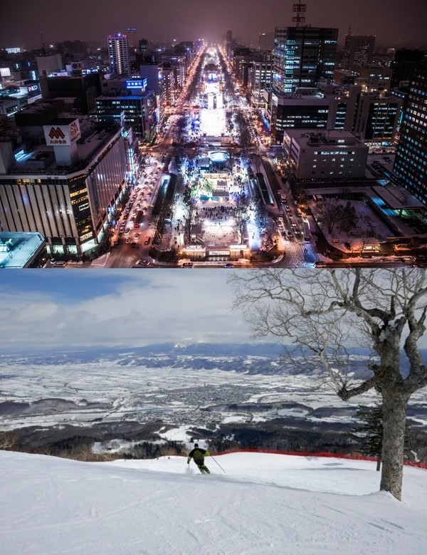 사진=일본정부관광국 / 위 삿포로 눈 축제, 아래 삿포로 테이네 스키장