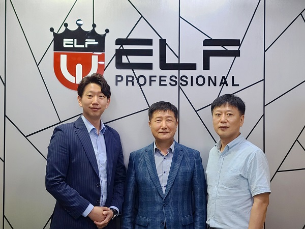 (왼쪽부터) 아몽 홍성현 대표, 엘프 이기창 이사, 엘프 류재철 부장