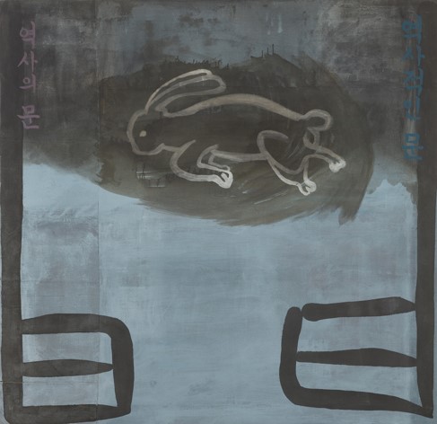 사진 = 박이소, 역사의 문/역사적인 문(1987), 캔버스에 아크릴릭, 181.4×187 cm. 국립현대미술관 소장 / 국립현대미술관 제공