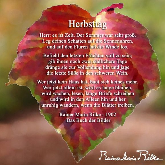 릴케의 시 '가을날' 독일어 원문