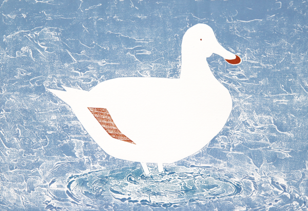 Stream Duck, 지판화,  42 x 59.4cm, 2023