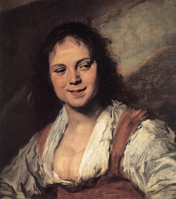 네델란드 화가 프란스 할스(Frans Hals) 작 '집시여인(Gypsy Girl)', 집시여인의 미묘하고도 유혹적인 미소의 순간을 포착하여 그려낸 작품.