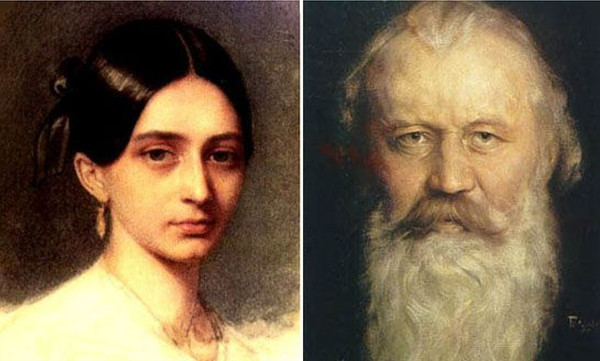 클라라 슈만(Clara Schumann)과 작곡가 브람스(Johannes Brahms)