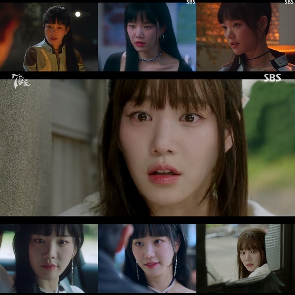'7인의 탈출' 지난 10일 방송 회차에서 열연하는 배우 이유비의 모습 (사진=고스트스튜디오)