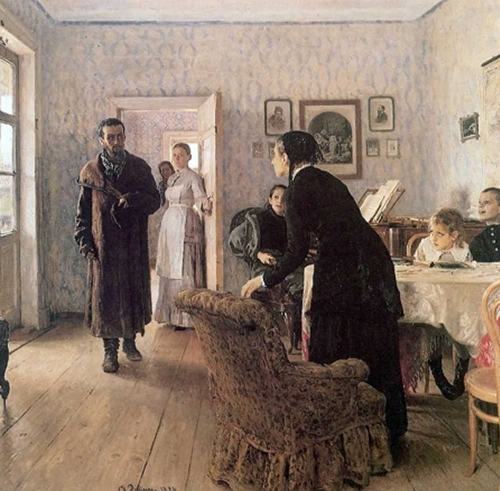 일리야 레핀 '아무도 기다리지 않았다'. 1884~1888 작품 / 160.5x167.5cm, 캔버스에 유채, 러시아 트레티야코프 미술관 소장