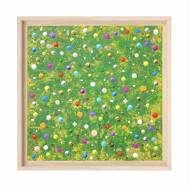 담보, Twinkle Twinkle, gold leaf, acrylic on canvas, 27.3×27.3cm, 2024