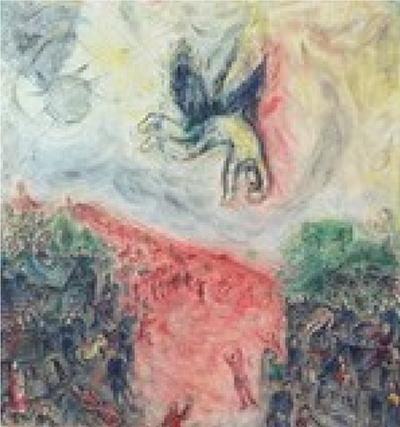 ‘마르크 샤갈(Marc Chagall, 1887~1985)’,  '이카로스(Icaros)의 추락' 죠르쥬 퐁피두 센터 소장. 