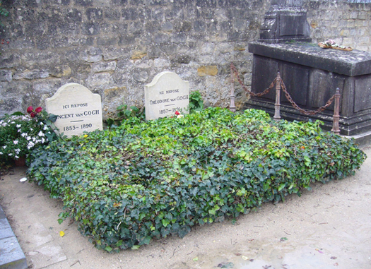 오베르-쉬르-우아즈의 공동묘지에 있는 빈센트와 테오 반 고흐 형제의 묘소 / 사진=오혜재