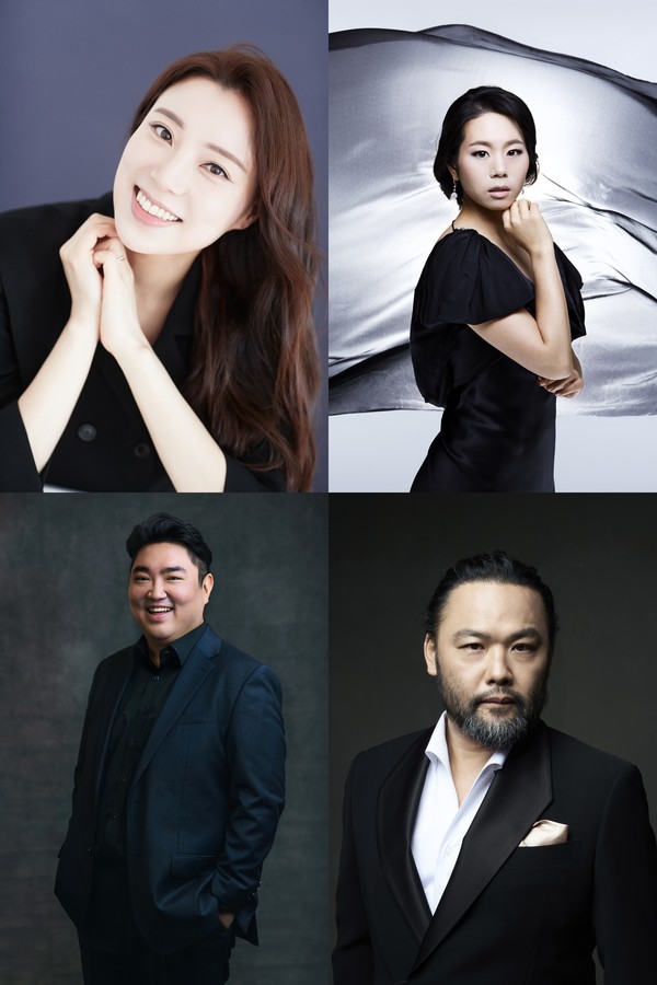소프라노 황수미, 메조 소프라노 김정미, 테너 김승직, 베이스 바리톤 사무엘 윤 / 사진 =?Teresa Rothwangl, KBS교향악단