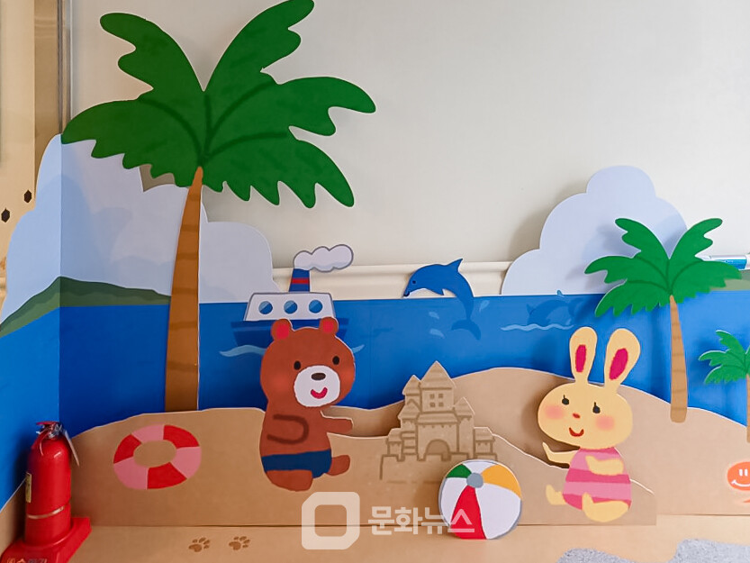 도토리하우스 내부 병동 인테리어 현장 사진 / 사진제공=한화호텔&리조트