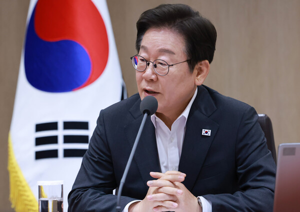 이재명 대통령이 지난 29일 서울 용산 대통령실 청사에서 열린 국무회의를 주재하고 있다. 2025.7.29