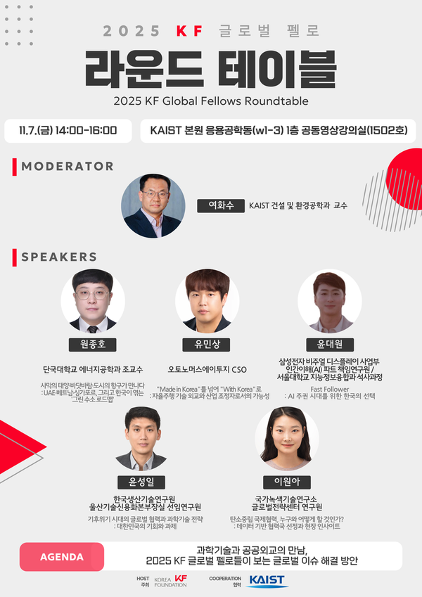 젊은 과학기술 리더들, 세계를 논하다…KF·KAIST 공동 라운드테이블 개최 / 사진=KF