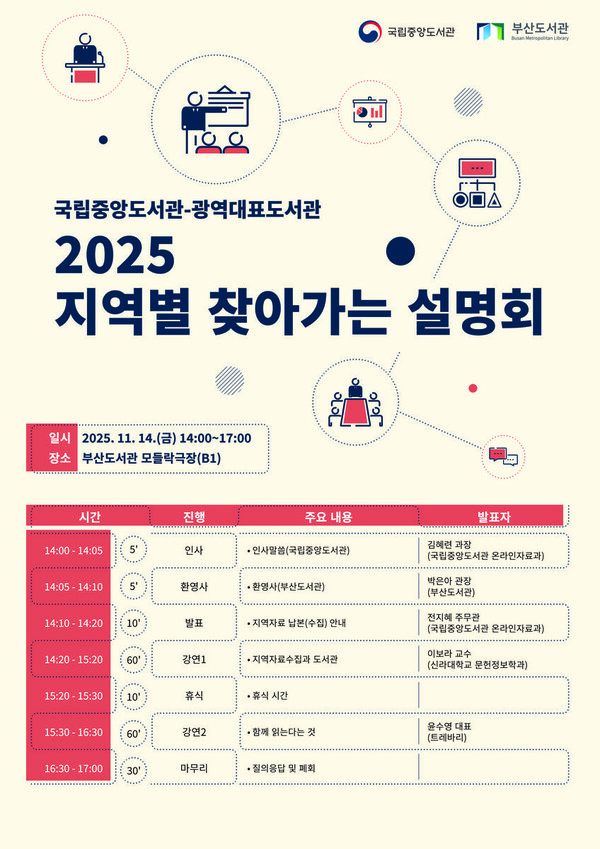 ‘지역자료 수집 협력 강화’…국립중앙도서관, 부산서 찾아가는 설명회 연다 / 사진=국립중앙도서관