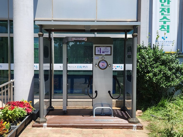 여수시청(전라남도 여수시 월내동)에 설치된 한양그린파크 에어게이트 혁신제품