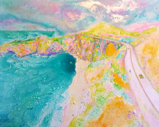 사진=In this moment - we are going together 91 x 72.7 cm Acrylic on canvas 2025